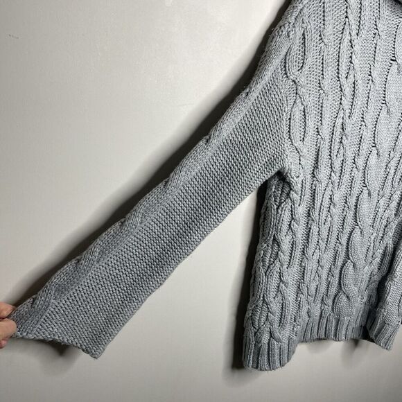 MARINA MOSCONE Sweater Women Medium Gray Oversized Turtleneck Pullover - Picture 6 of 14
